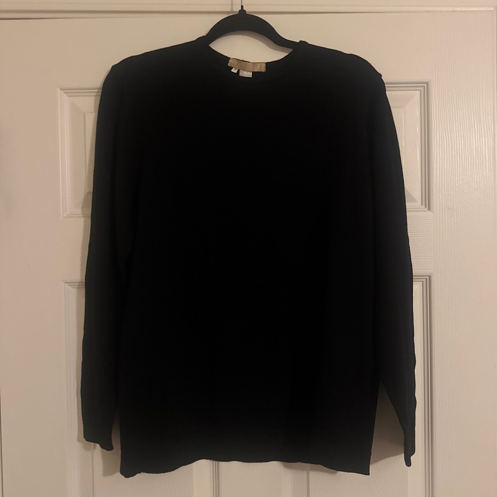 Studio 121 Black Crew Neck 100% Wool Sweater
